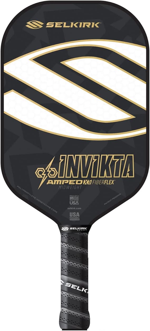 Selkirk Amped Invikta Midweight Pickleball Paddle, Regal - Best Pickleball Paddle for Spin for Beginner